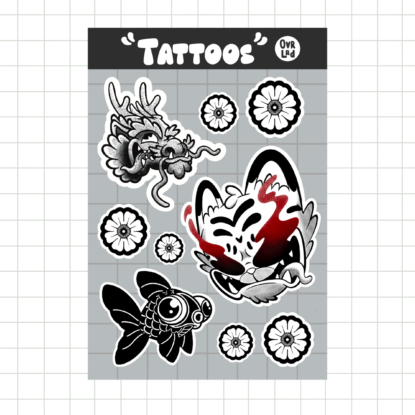 “Tattoos #1” Sticker Sheet
