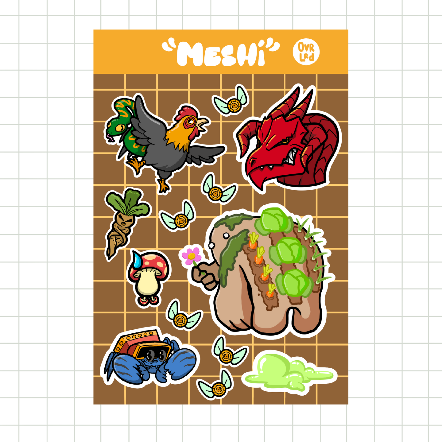 “Meshi” Sticker Sheet